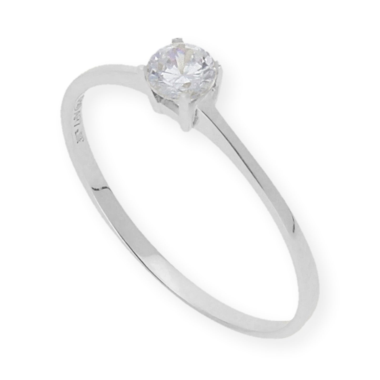 Solitario de Compromiso con Diamantes Certificado y Oro 18K