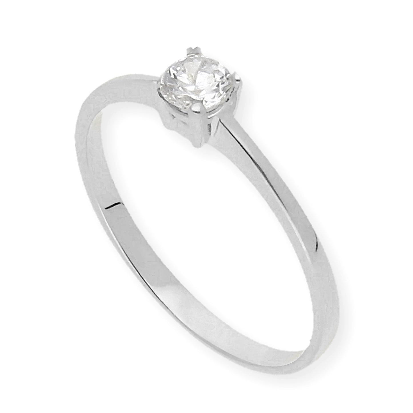 Solitario de Compromiso con Diamantes Certificado y Oro 18K