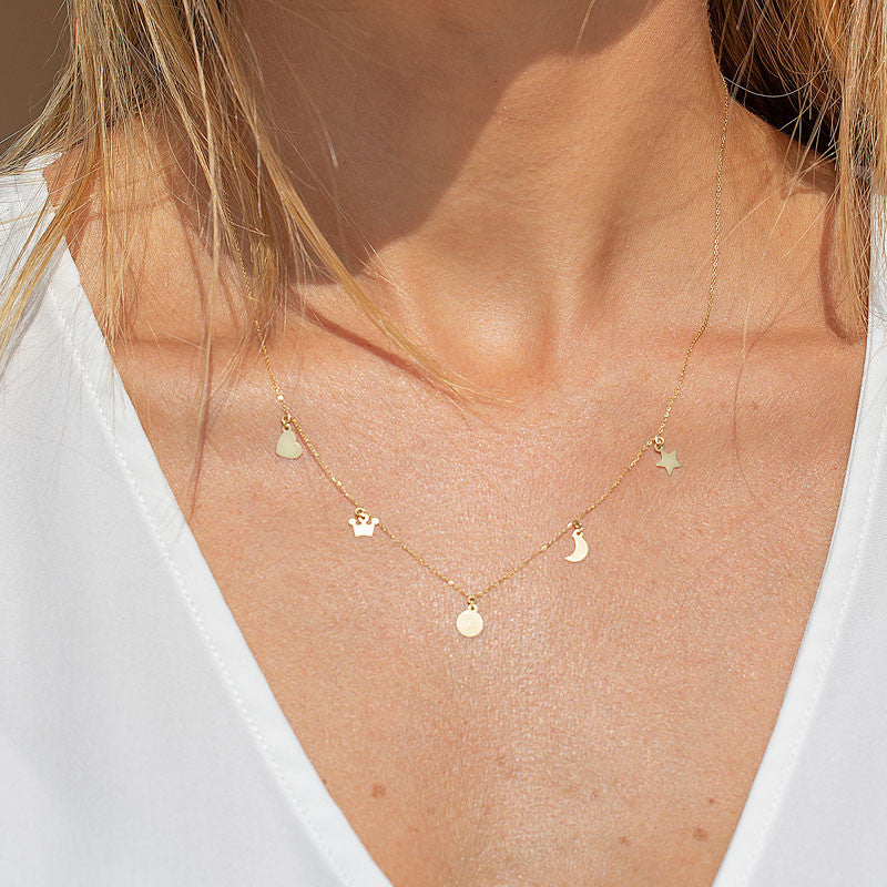 Collar Minimalista Pop en Oro de Ley 18k