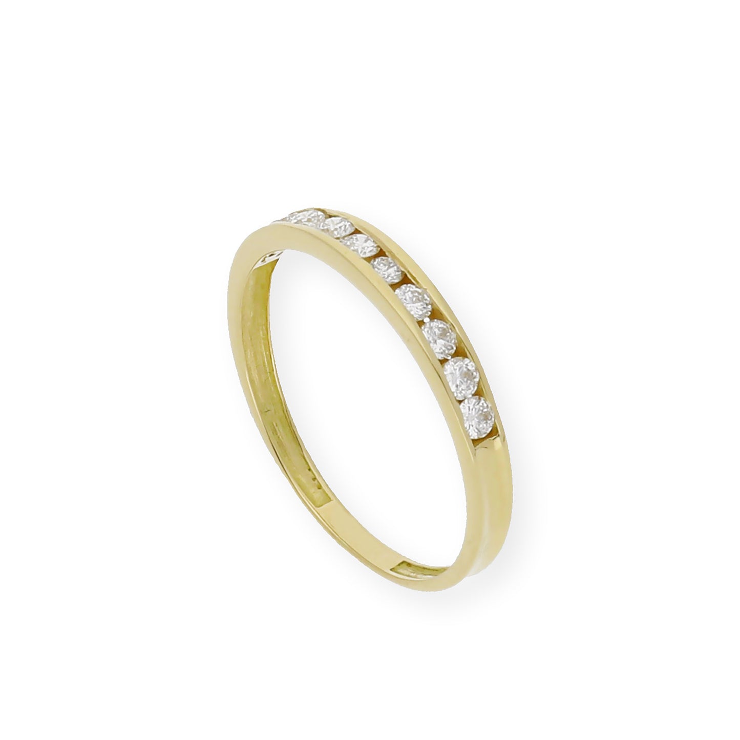 Anillo Alda Media Alianza en Oro 18k y Diamantes
