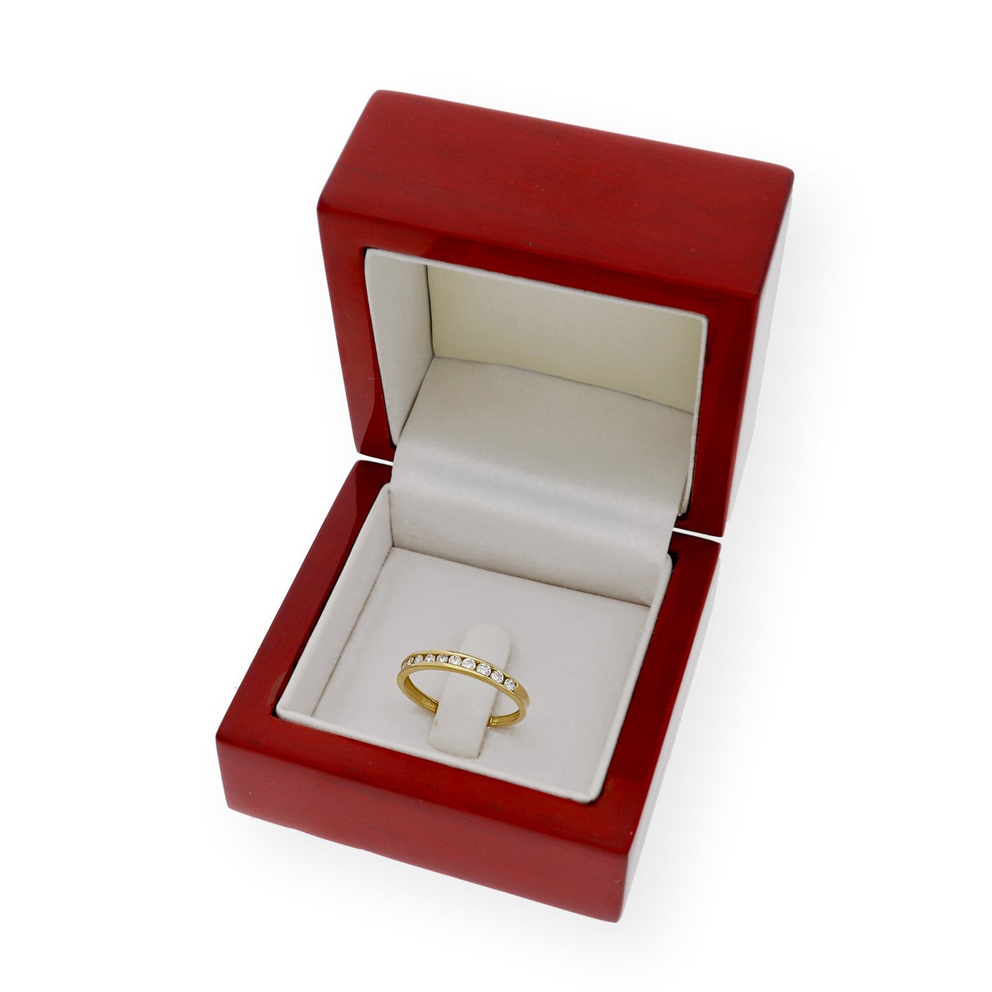 Anillo Alda Media Alianza en Oro 18k y Diamantes