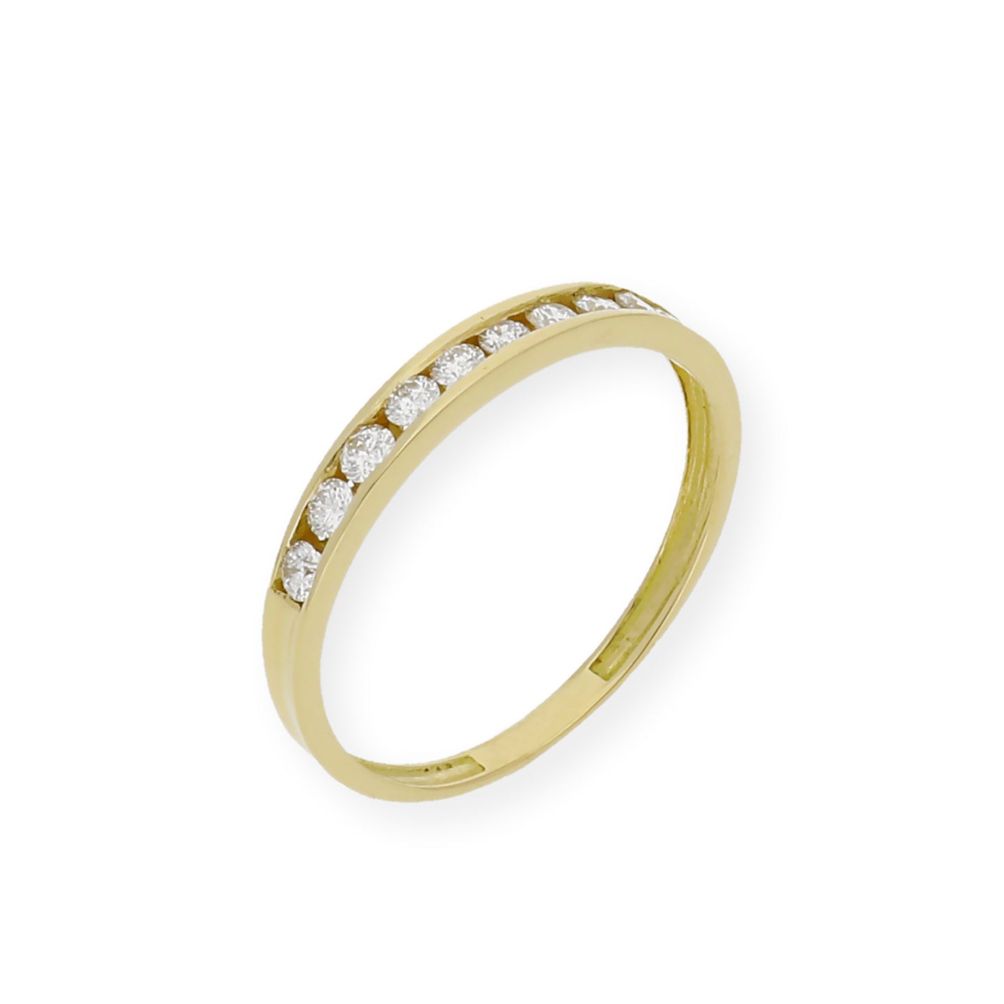 Anillo Alda Media Alianza en Oro 18k y Diamantes