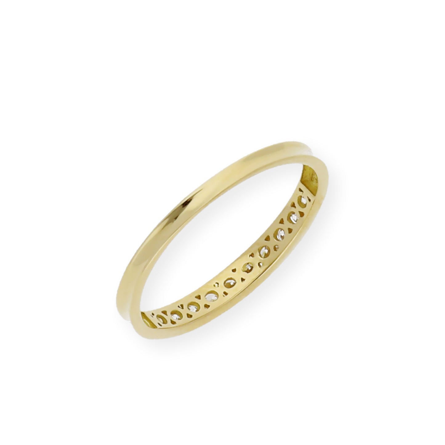 Anillo Alda Media Alianza en Oro 18k y Diamantes
