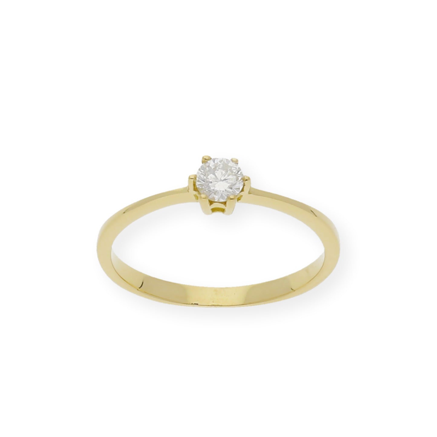 Solitario de Compromiso con Diamante Certificado y Oro 18k