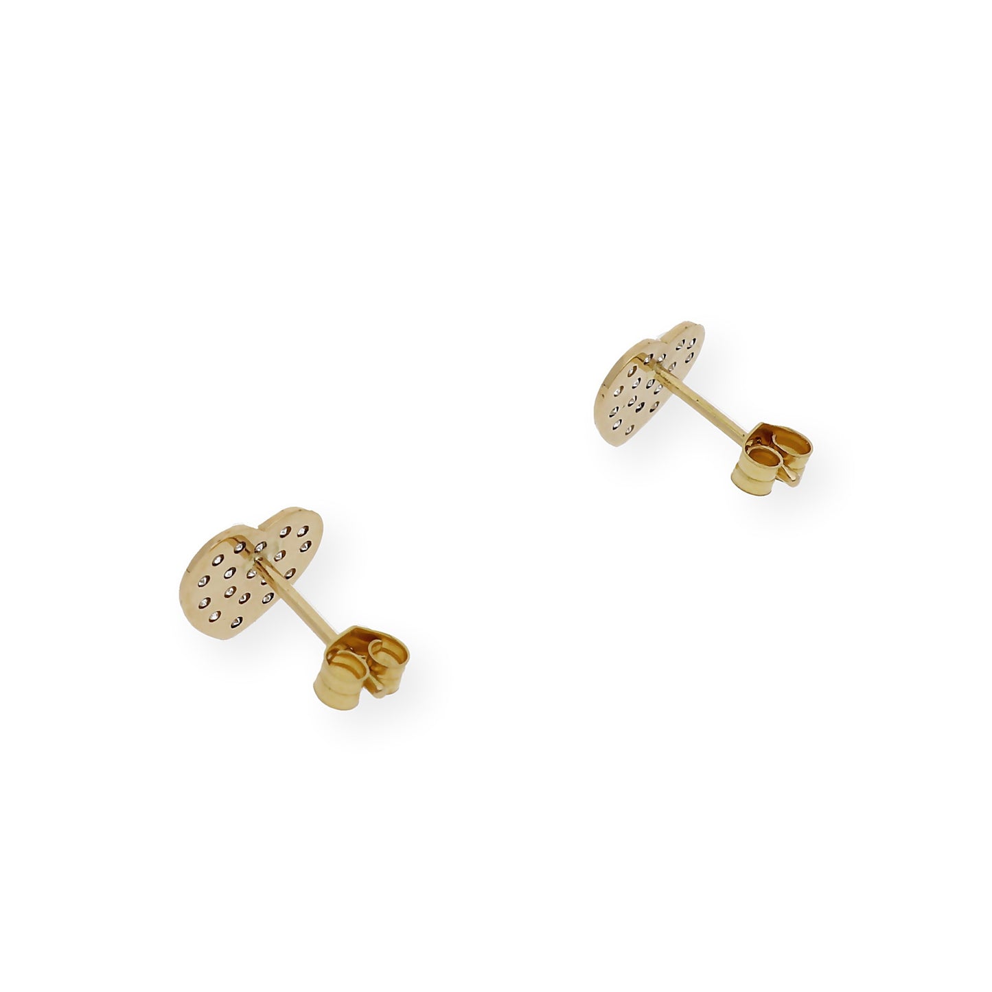 Pendientes de Oro Diseño de Corazón con Diamantes engastados