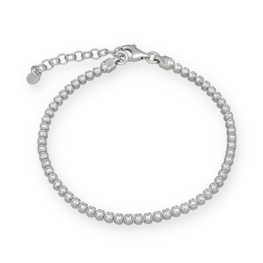 Pulsera Riviere en Plata de Ley 925 con Circonitas Redondas