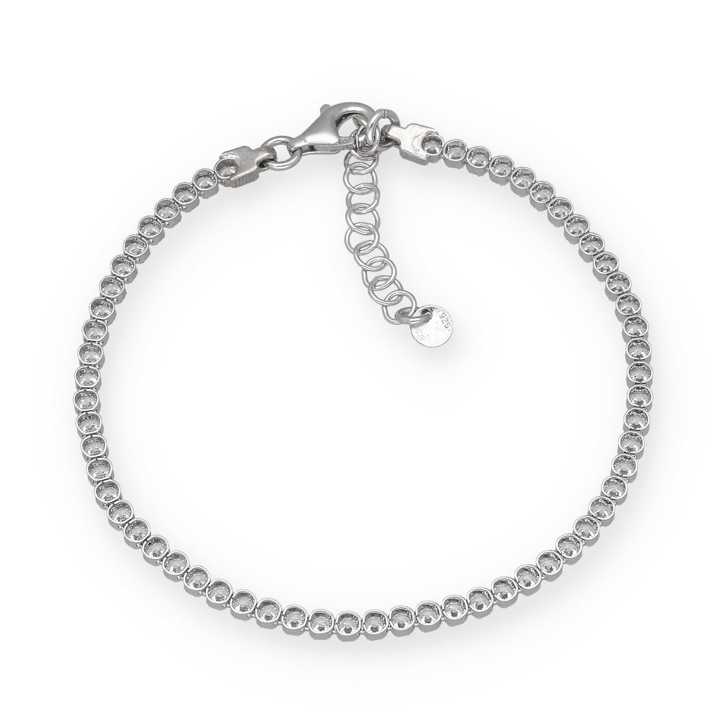 Pulsera Riviere en Plata de Ley 925 con Circonitas Redondas