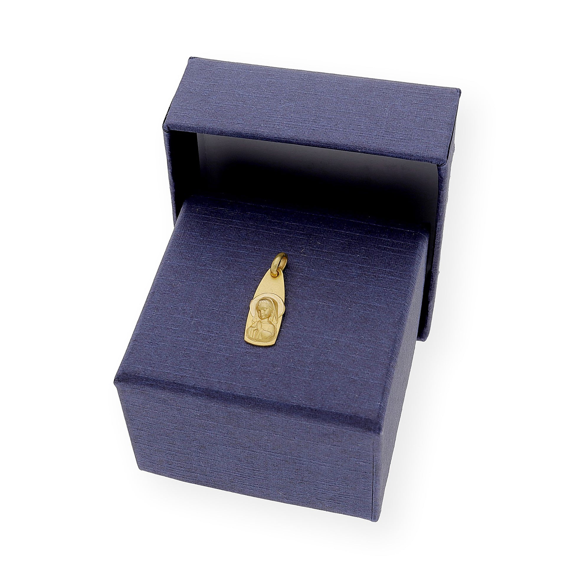 Medalla de Bebé Virgen Niña en Oro de Ley 18k