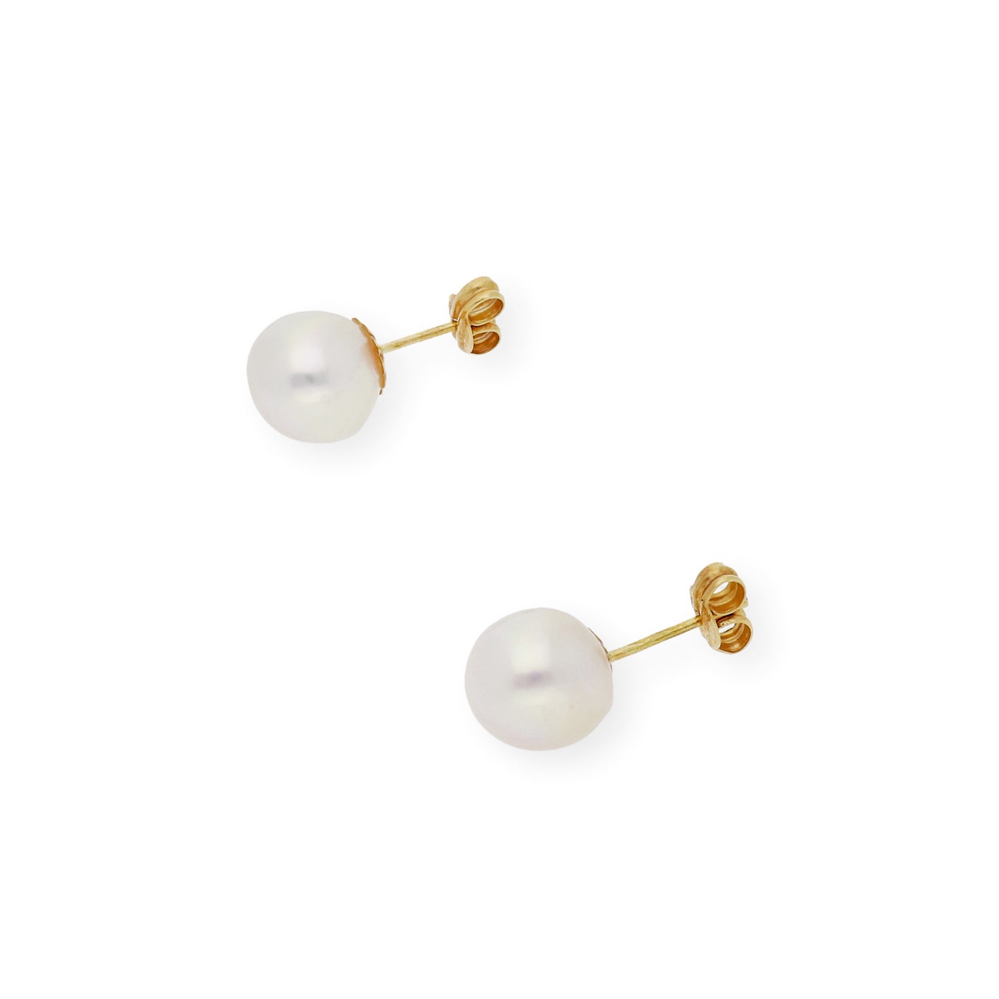 Pendientes de Oro 18k y Perlas Freshwater Cultivadas 9mm