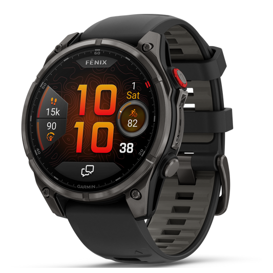 Reloj Garmin Fénix 8 PRO - 47mm Amoled Sapphire Titanio DLC Correa Silicona Negra 010-03198-01
