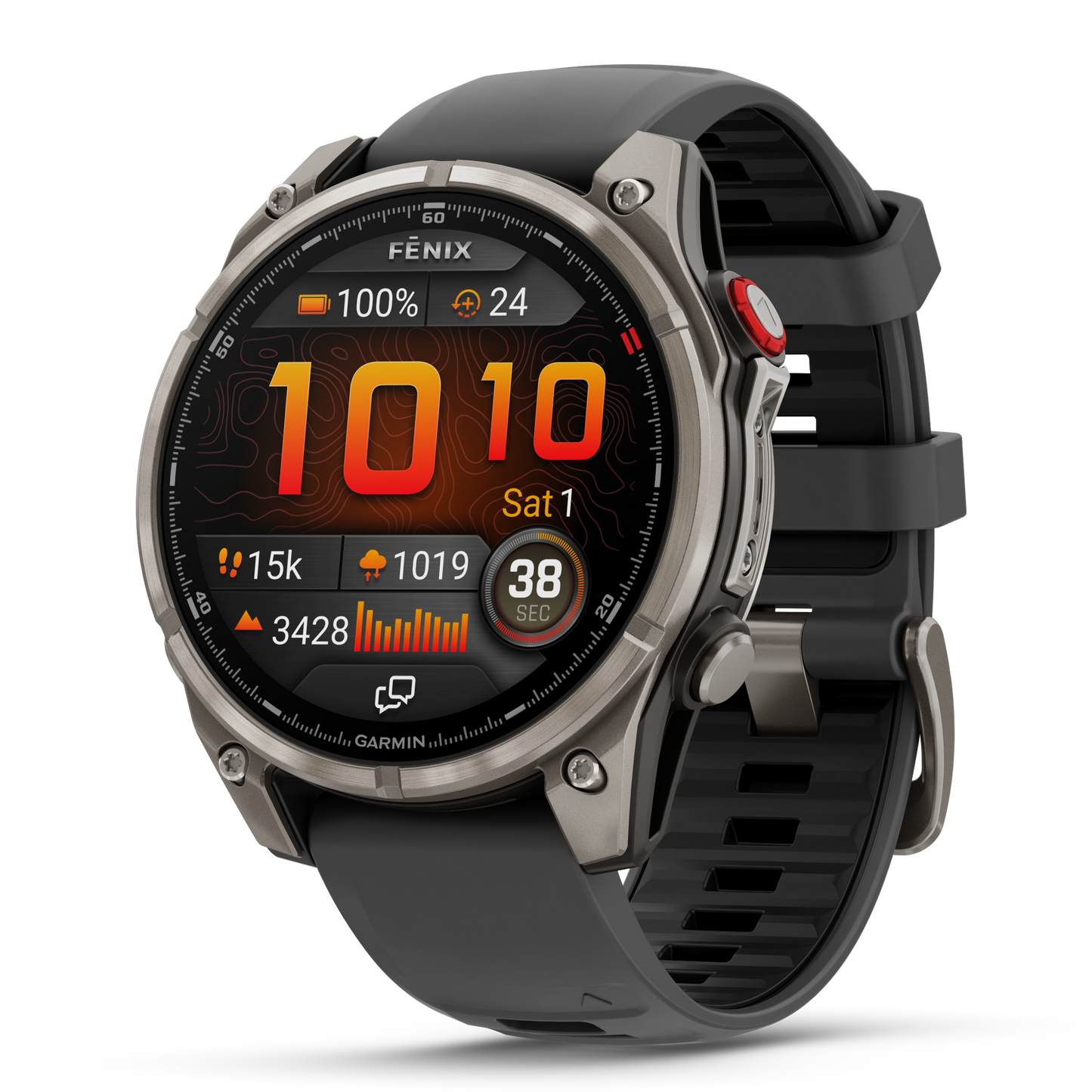 Reloj Garmin Fénix 8 PRO - 47mm Amoled Sapphire Titanio Correa Silicona Negra/Gris 010-03198-11