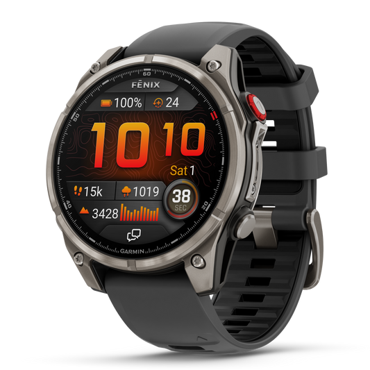 Reloj Garmin Fénix 8 PRO - 47mm Amoled Sapphire Titanio Correa Silicona Negra/Gris 010-03198-11