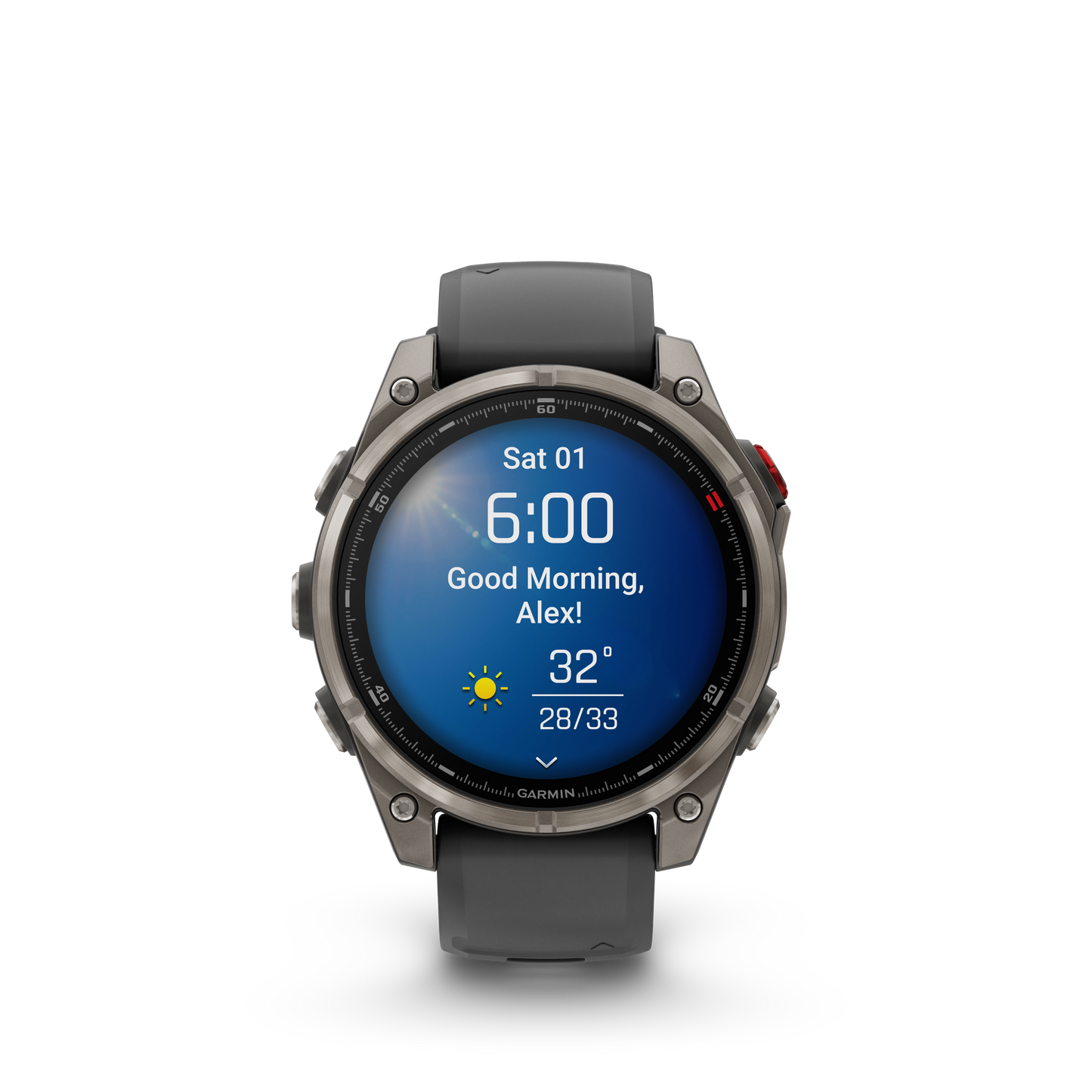 Reloj Garmin Fénix 8 PRO - 47mm Amoled Sapphire Titanio Correa Silicona Negra/Gris 010-03198-11