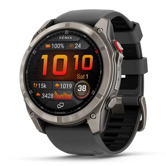 Reloj Garmin Fénix 8 PRO - 51mm Amoled Sapphire Titanio Correa Silicona Negra/Gris 010-03199-11