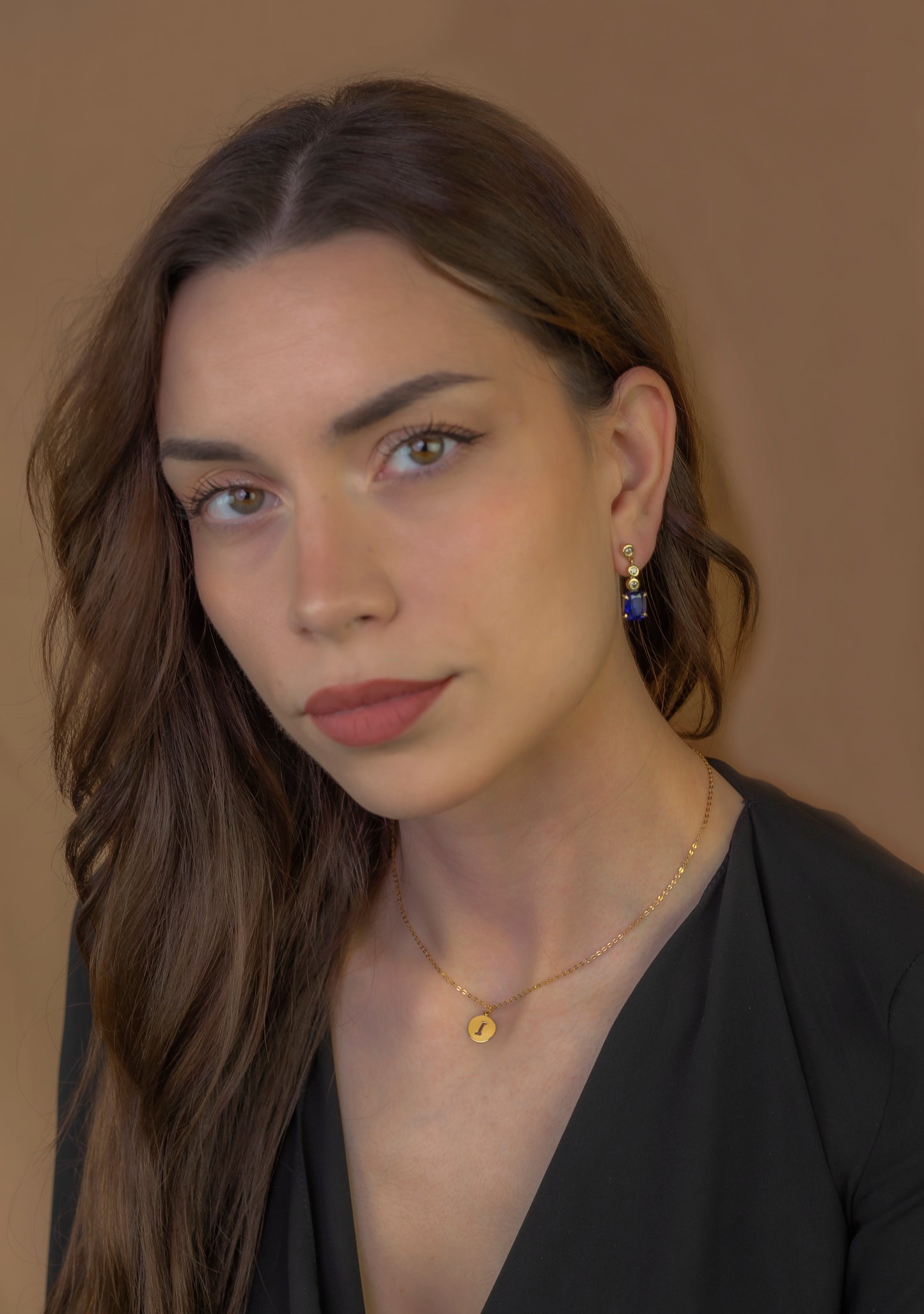 Pendientes Nocturna en Oro de 18K con Diamantes y Zafiros