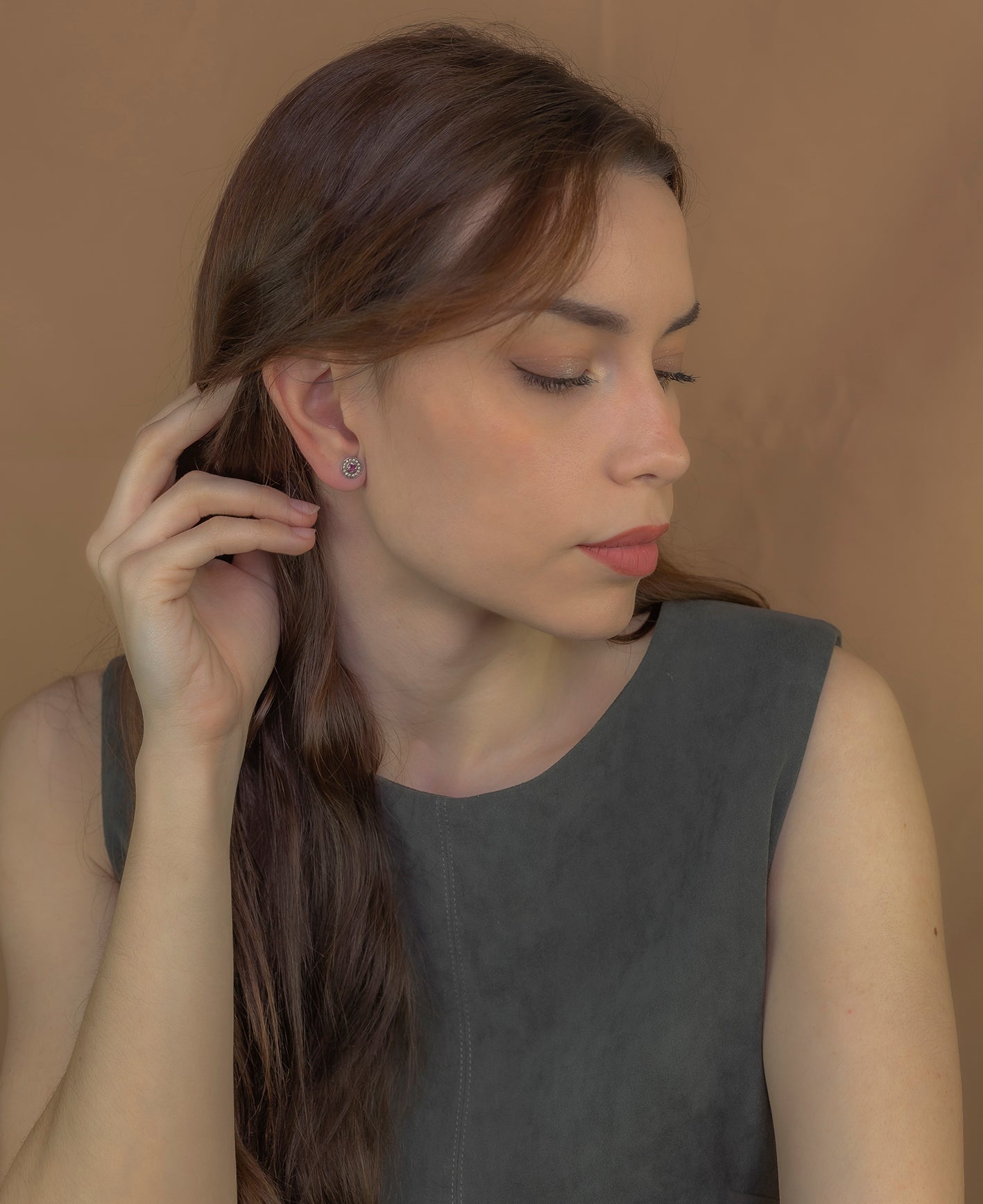 Pendientes de Oro con Diamantes y Rubíes