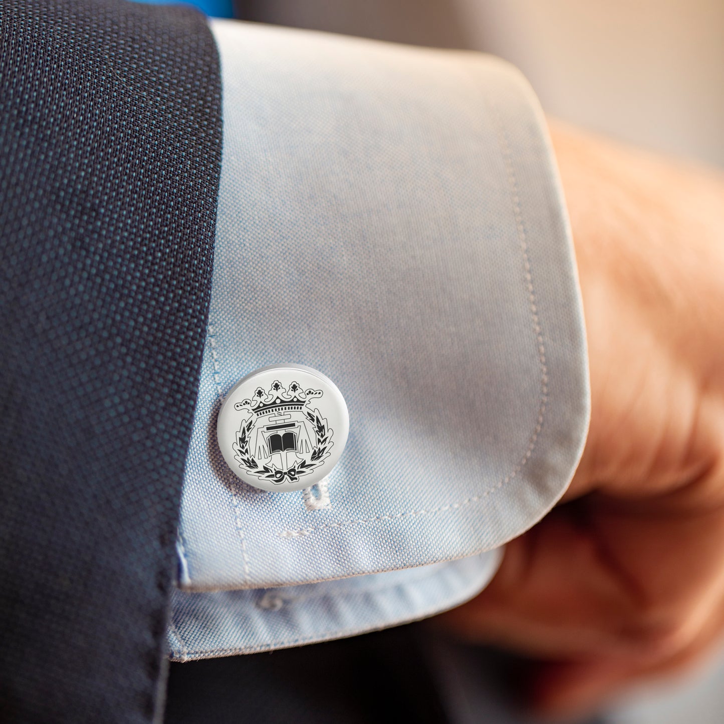 Gemelos Insignia de Ciencias del Trabajo en Plata de Ley 925