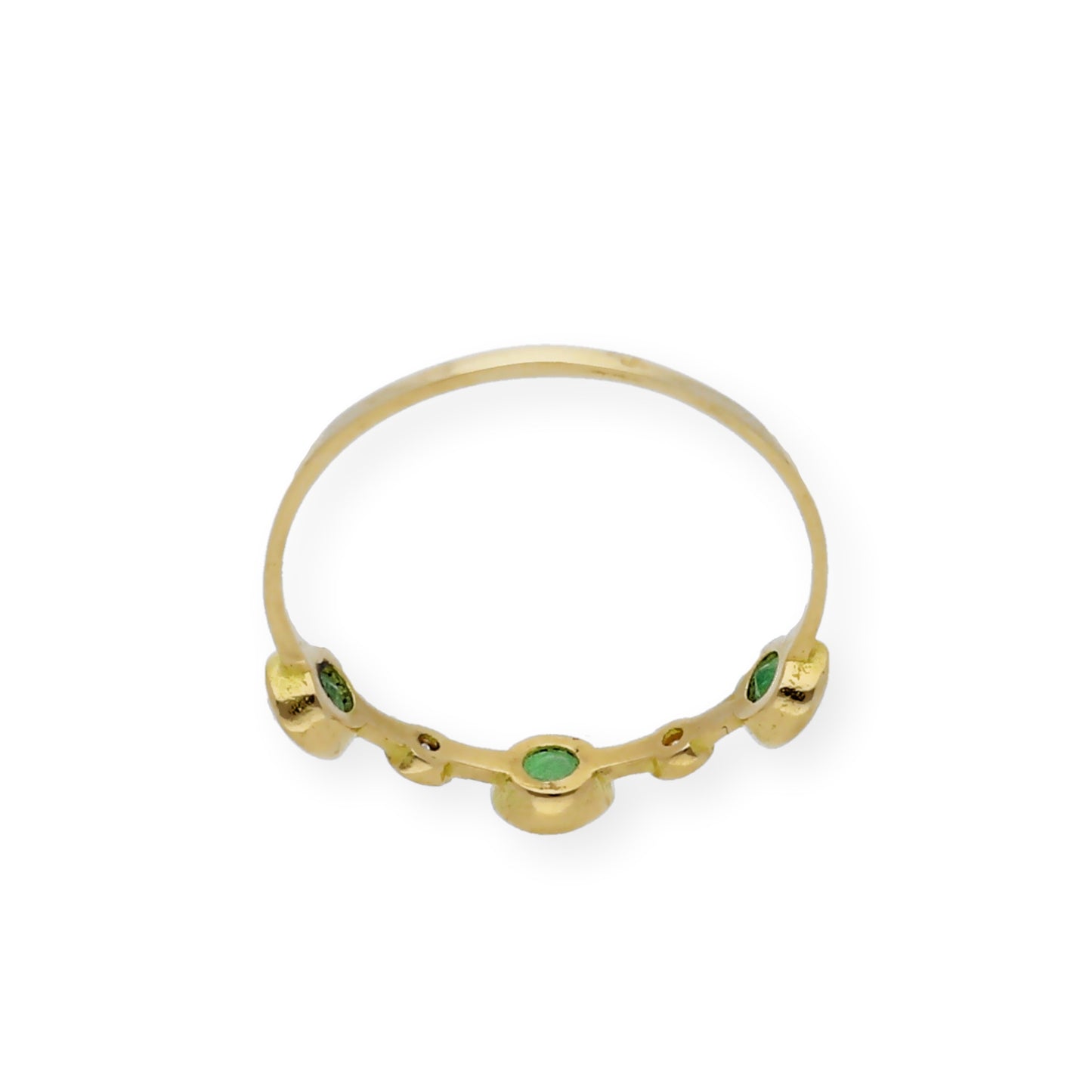 Anillo Millas de Oro y Diamantes con Esmeralda