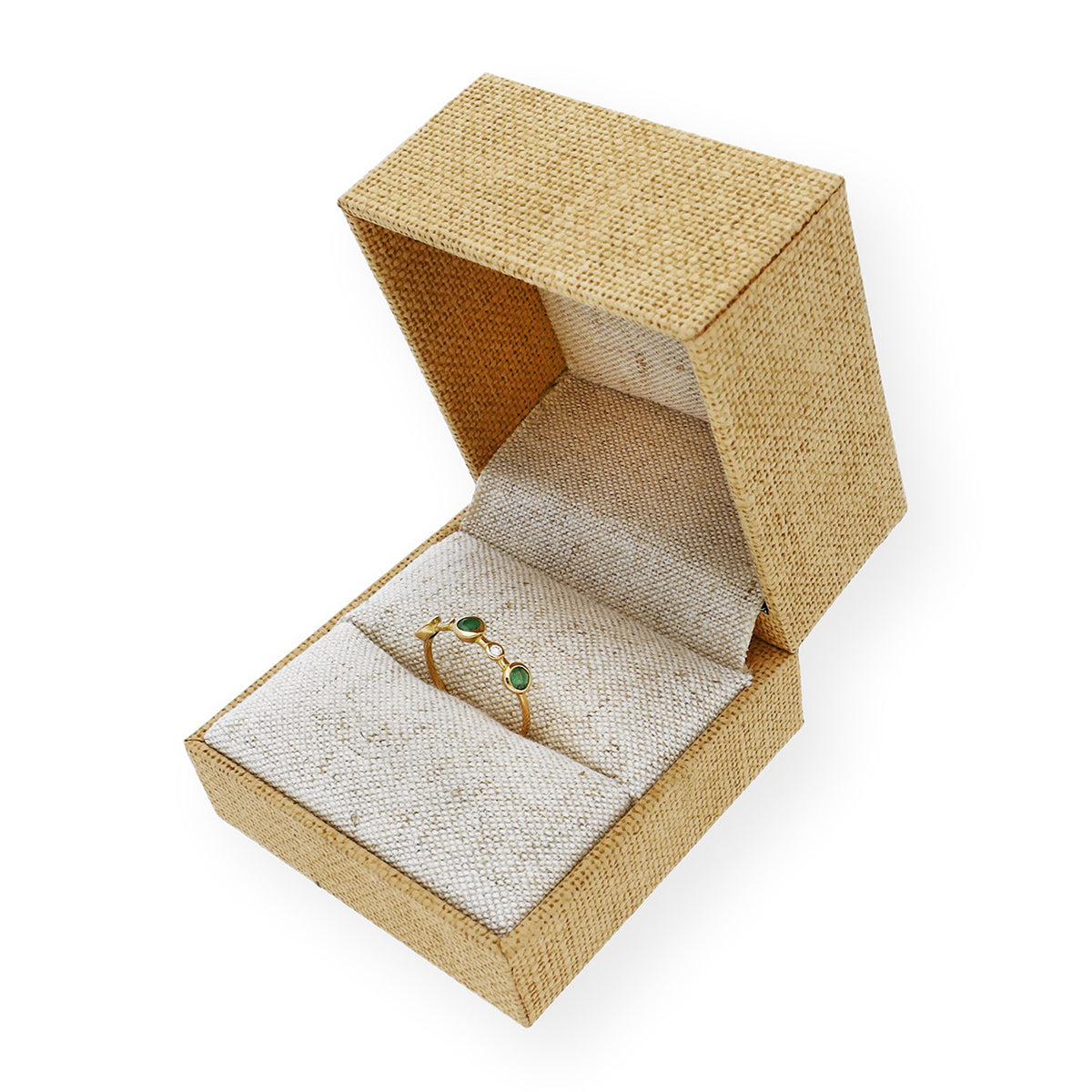 Anillo Millas de Oro y Diamantes con Esmeralda