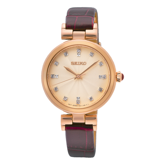 Reloj Seiko Ladies Cuarzo 12 Diamantes SRZ548P1
