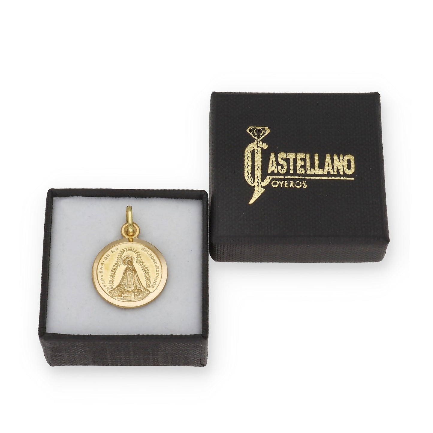 Medalla Virgen de la Soledad en Oro 18k Modelo Grande