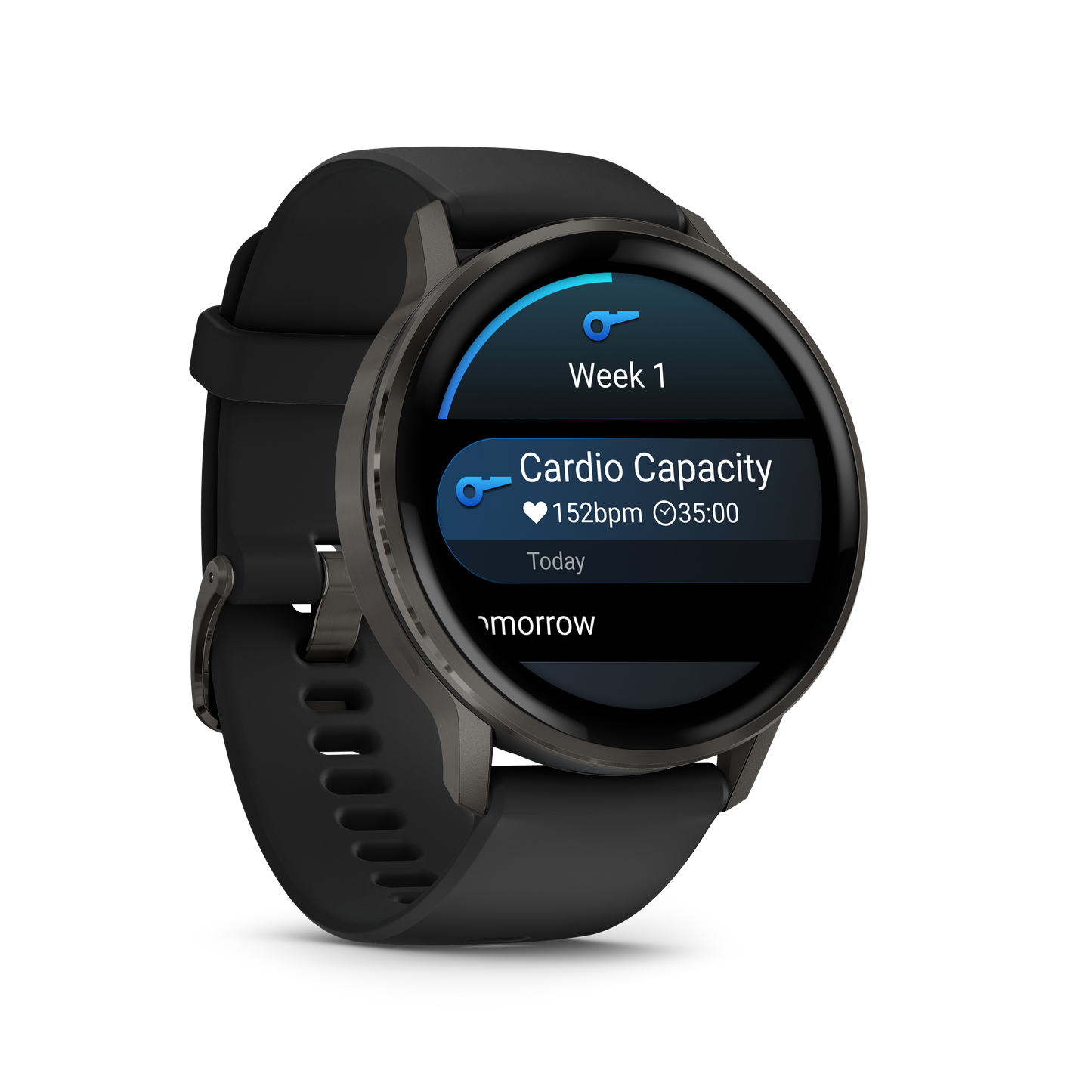 Reloj Garmin Venu® 4 - 45 mm Gris con Correa de silicona negra 010-03014-00