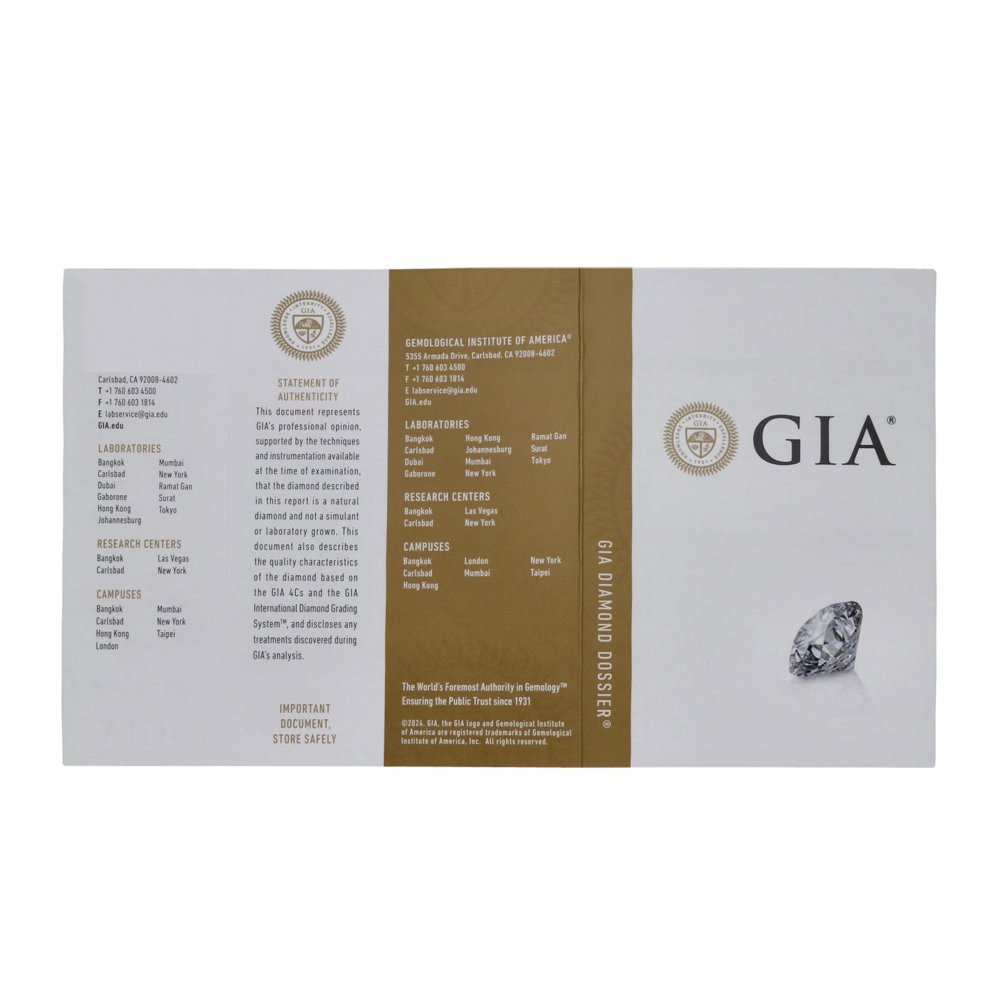 Diamante Talla Brillante 0,53 ct - G - VVS2 - Certificado GIA
