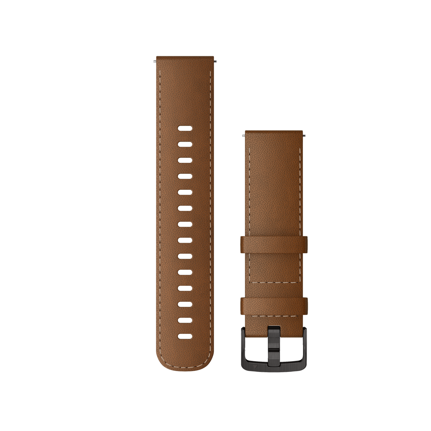 Reloj Garmin Venu® 4 - 45 mm Bisel Plateado Correa de Cuero Marrón 010-03014-03