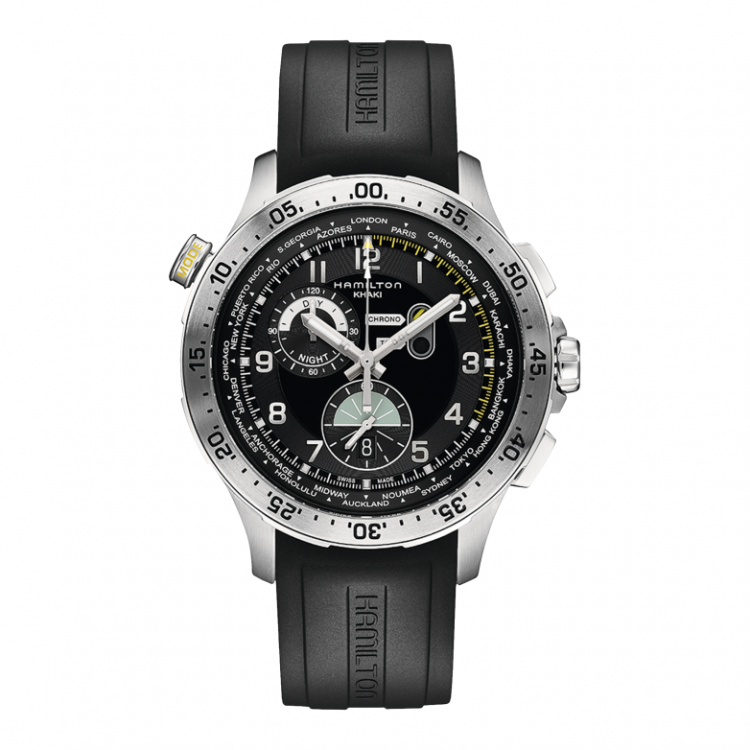 Reloj Hamilton Khaki Aviation Worldtimer Chrono Quartz H76714335