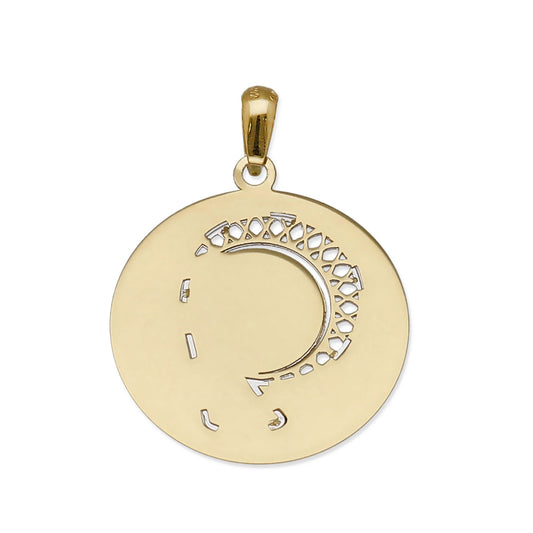 Medalla Virgen Niña en Oro 18K Bicolor