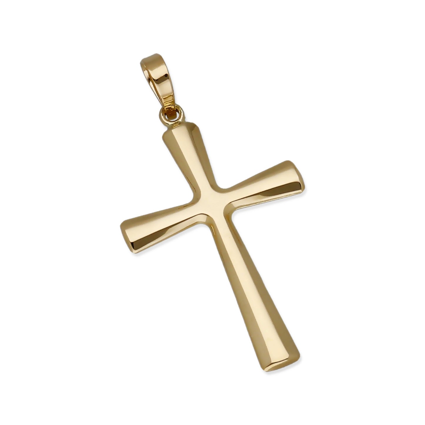 Colgante de Cruz Moderna Grande en Oro de Ley 18K