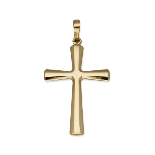 Colgante de Cruz Moderna Grande en Oro de Ley 18K