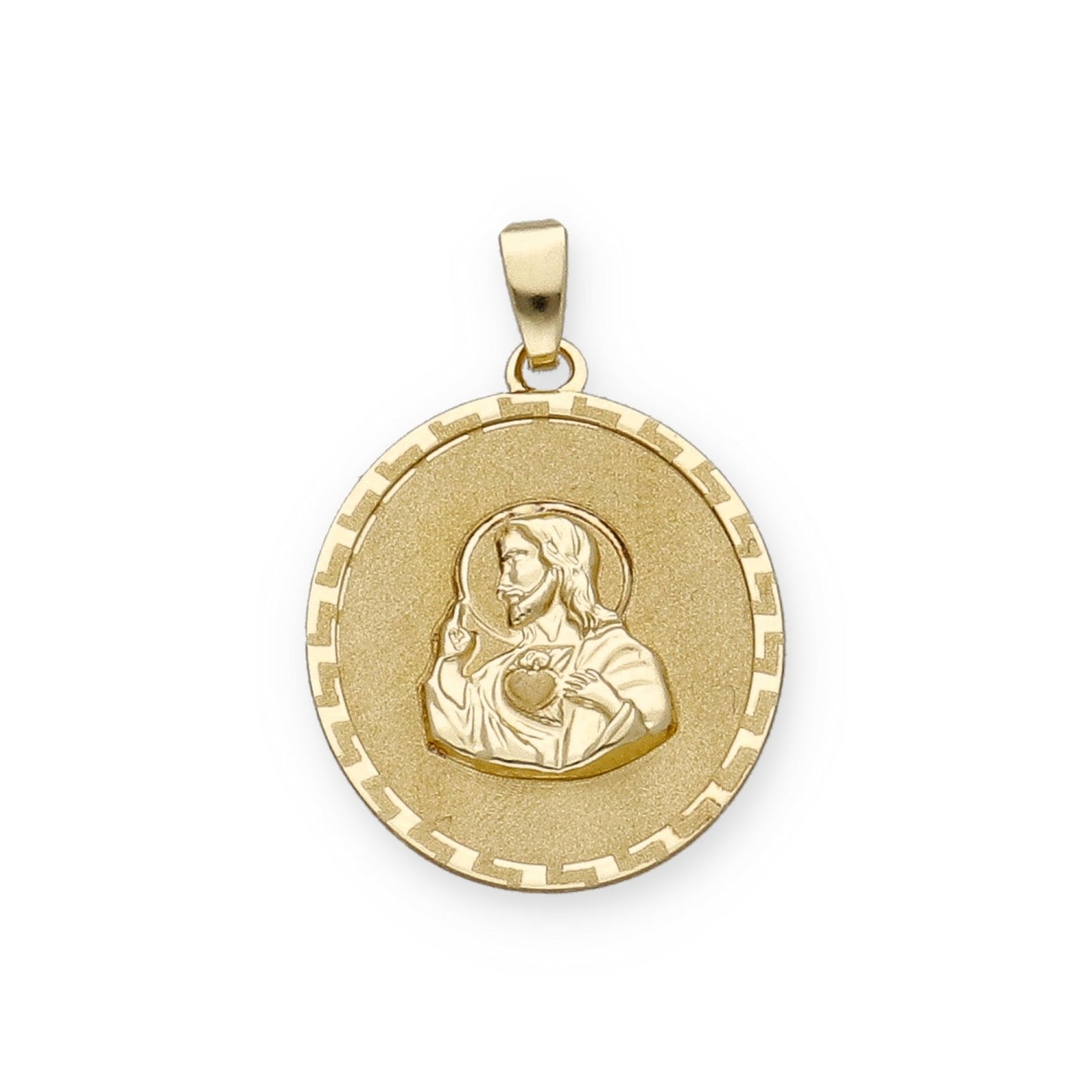 Medalla Sagrado Corazón de Jesús Primera Comunión de Oro 18K