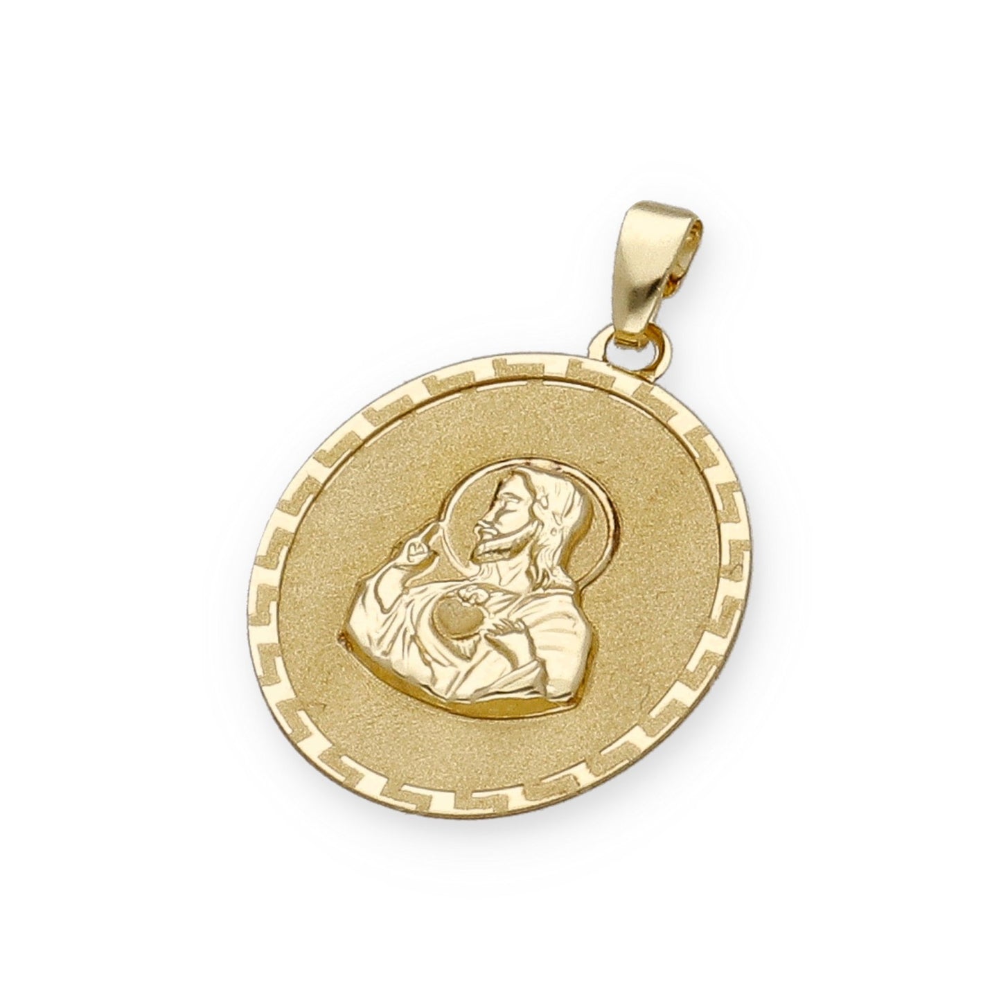 Medalla Sagrado Corazón de Jesús Primera Comunión de Oro 18K