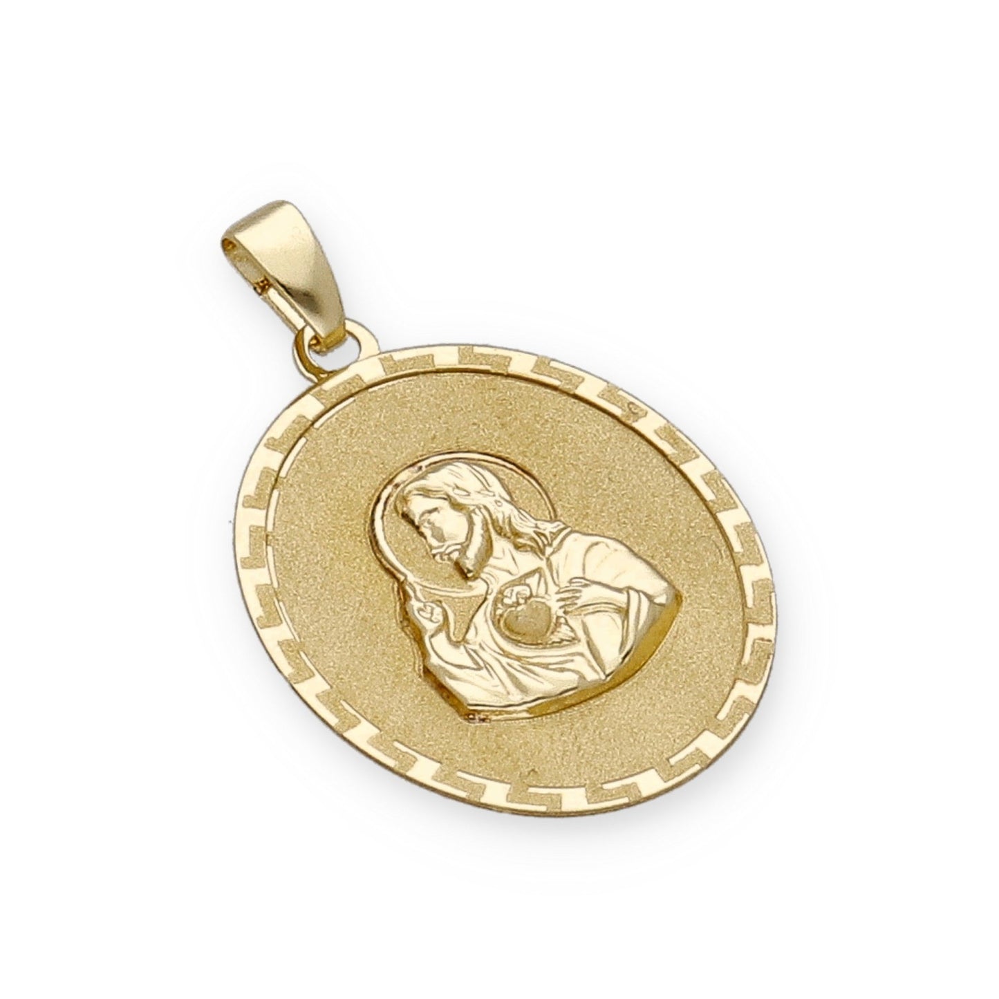 Medalla Sagrado Corazón de Jesús Primera Comunión de Oro 18K