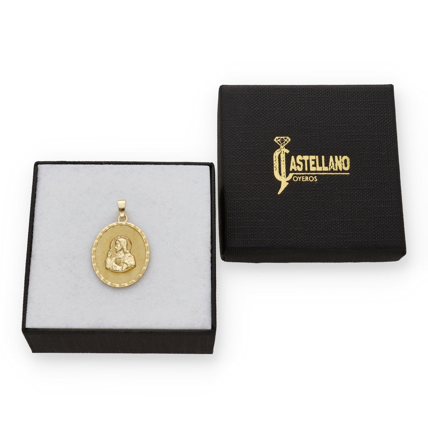 Medalla Sagrado Corazón de Jesús Primera Comunión de Oro 18K