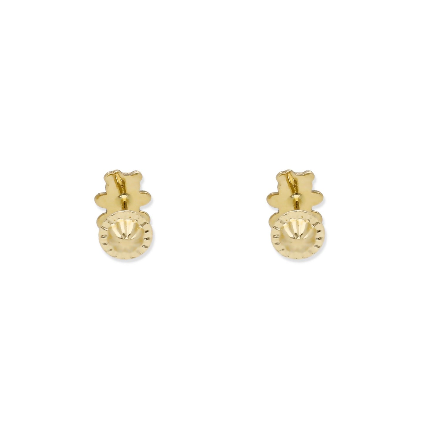 Pendientes Bebé Oso Peluche Esmaltado de Oro 18K