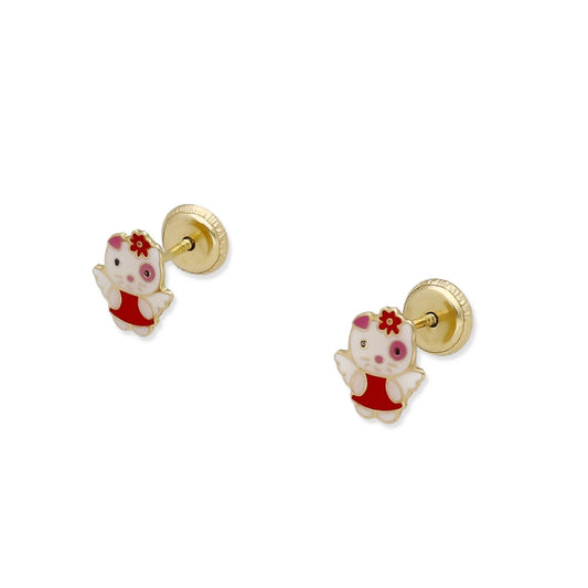 Pendientes Bebé Spotty Esmaltado de Oro 18K