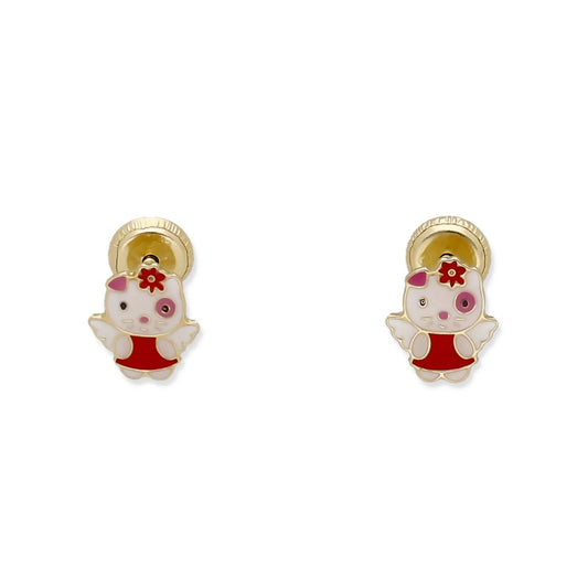 Pendientes Bebé Spotty Esmaltado de Oro 18K