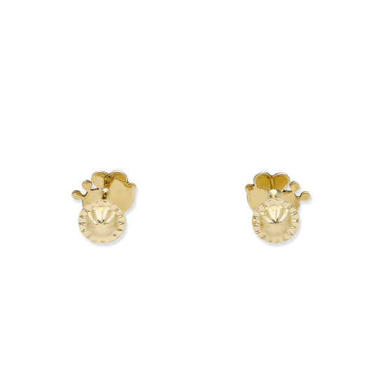Pendientes Bebé Abejita Esmaltada de Oro 18K