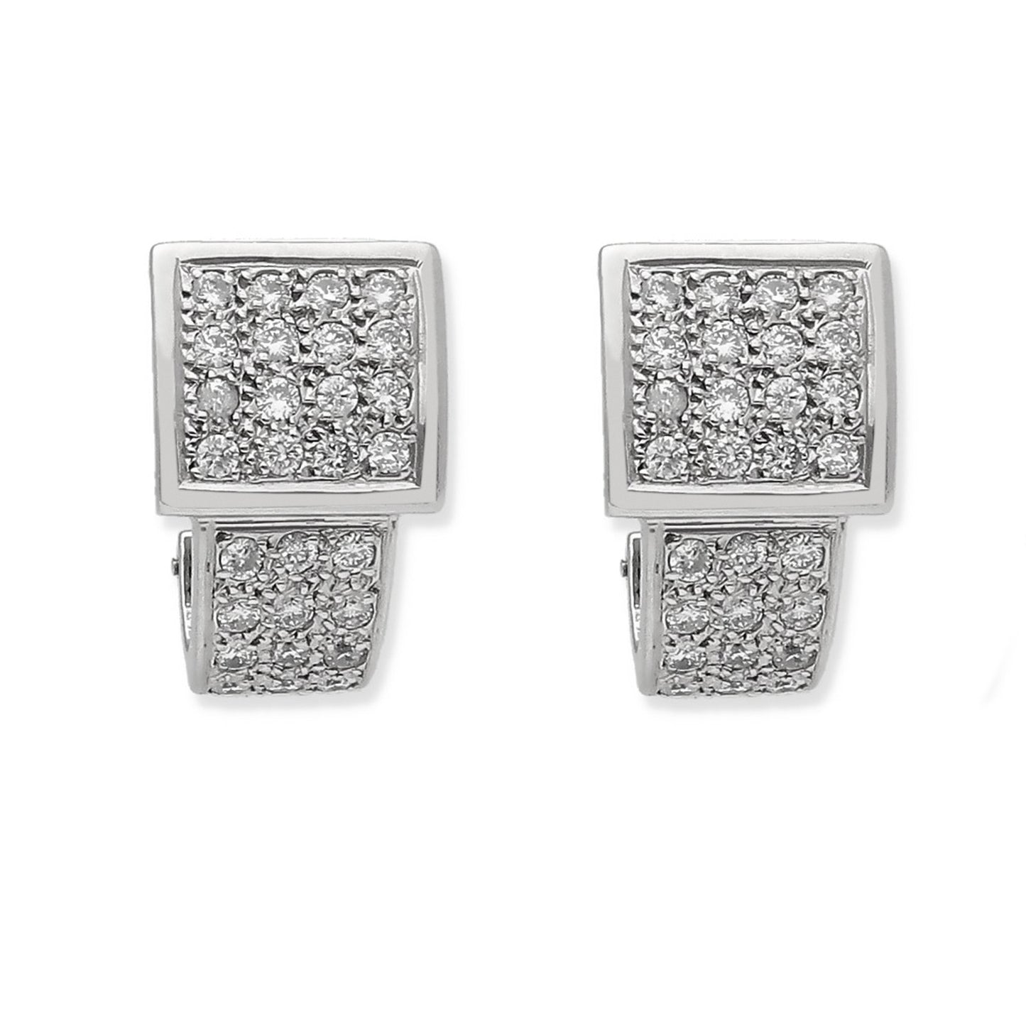 Pendientes Karisa Oro Blanco 18k y Diamantes Talla Brillante