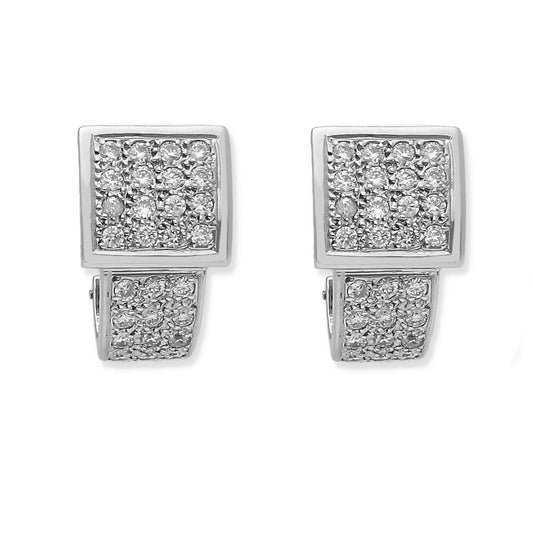 Pendientes Karisa Oro Blanco 18k y Diamantes Talla Brillante