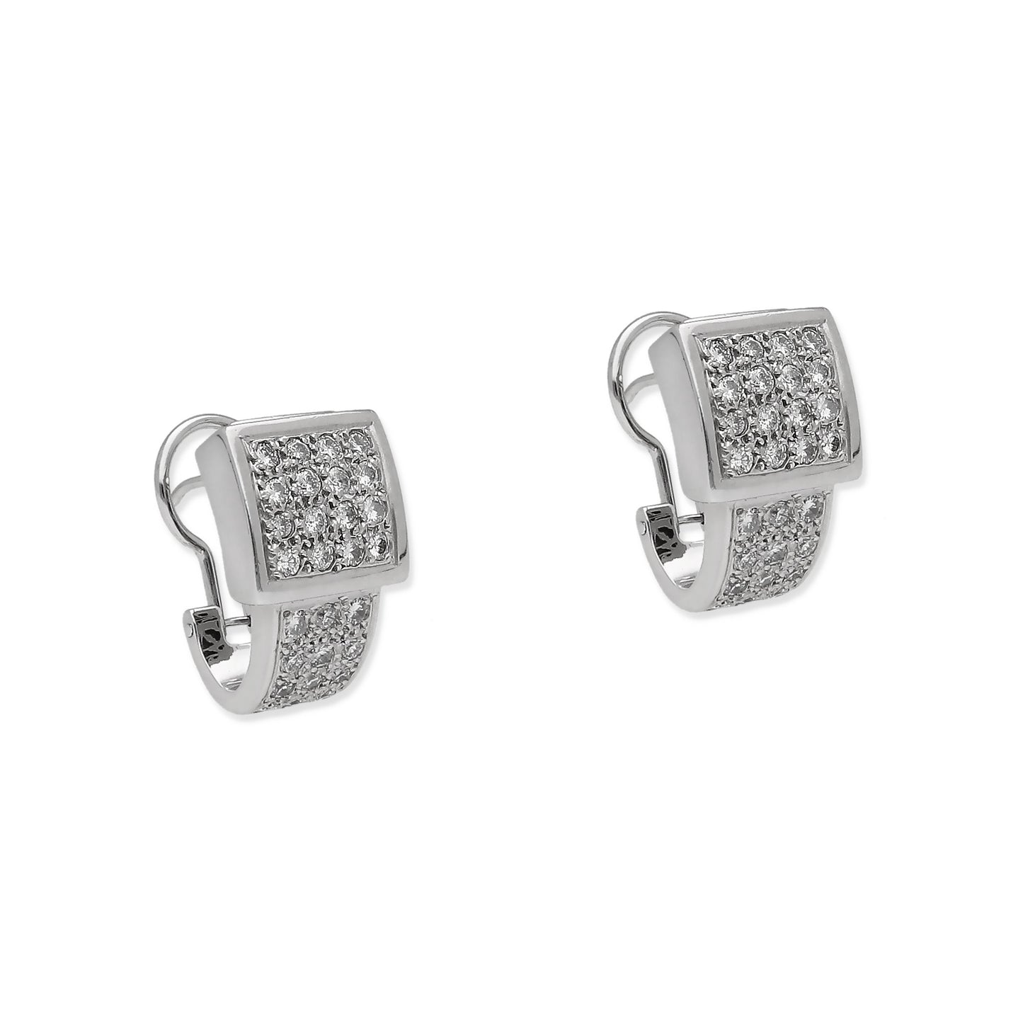 Pendientes Karisa Oro Blanco 18k y Diamantes Talla Brillante