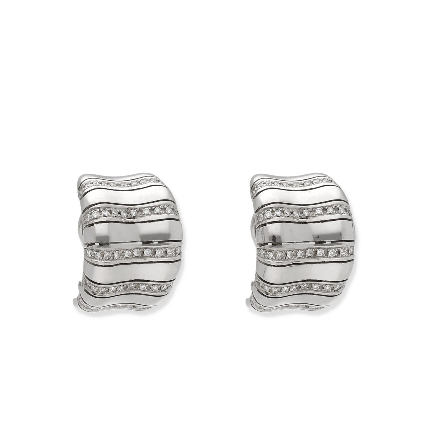 Pendientes Anthea Oro Blanco 18k y Diamantes Naturales