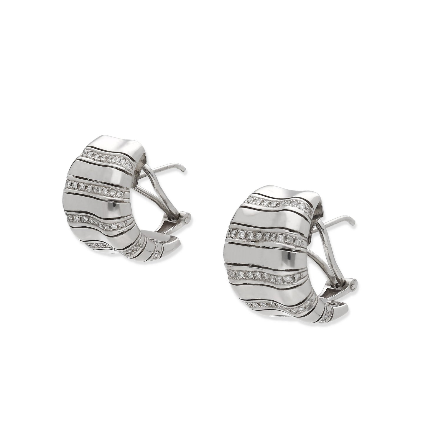 Pendientes Anthea Oro Blanco 18k y Diamantes Naturales