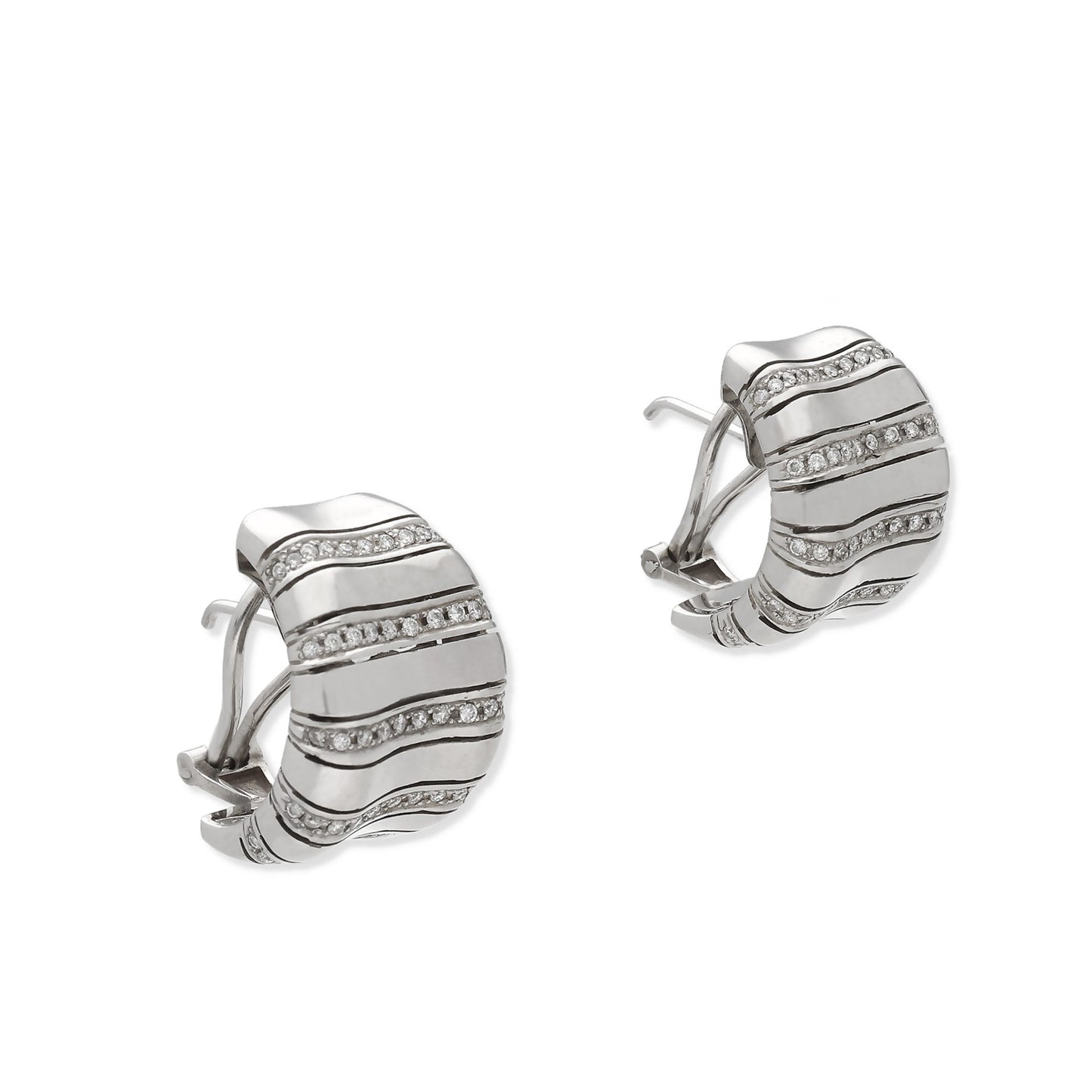Pendientes Anthea Oro Blanco 18k y Diamantes Naturales
