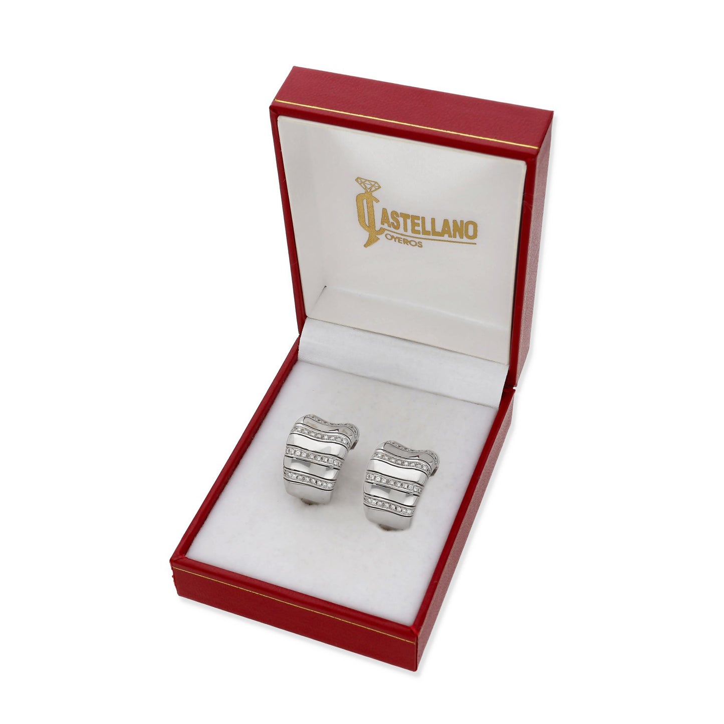 Pendientes Anthea Oro Blanco 18k y Diamantes Naturales