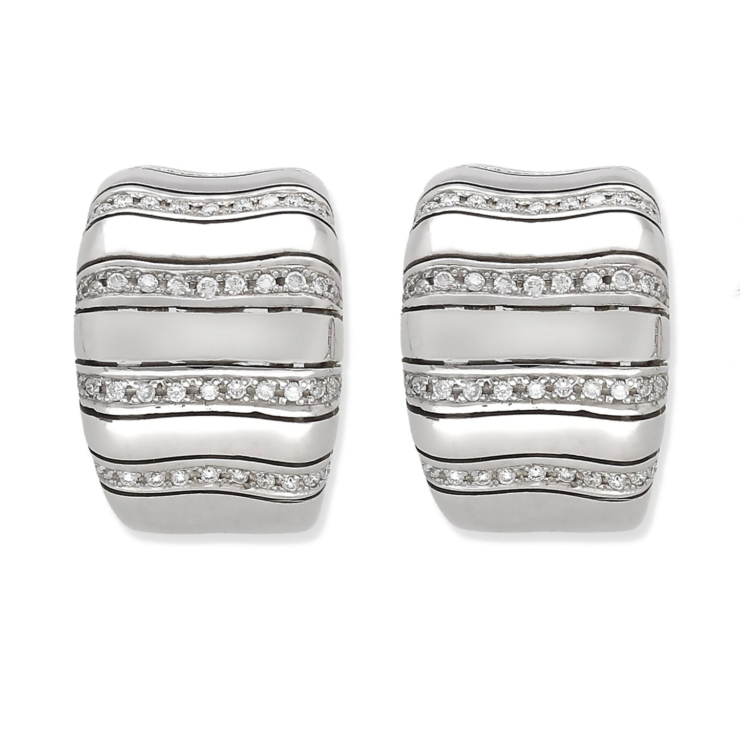 Pendientes Anthea Oro Blanco 18k y Diamantes Naturales
