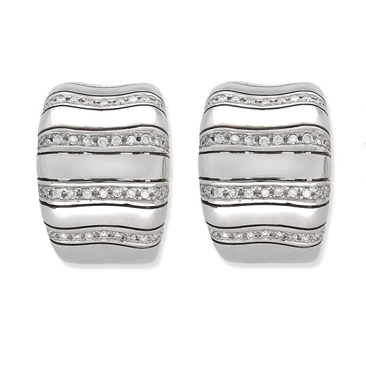 Pendientes Anthea Oro Blanco 18k y Diamantes Naturales
