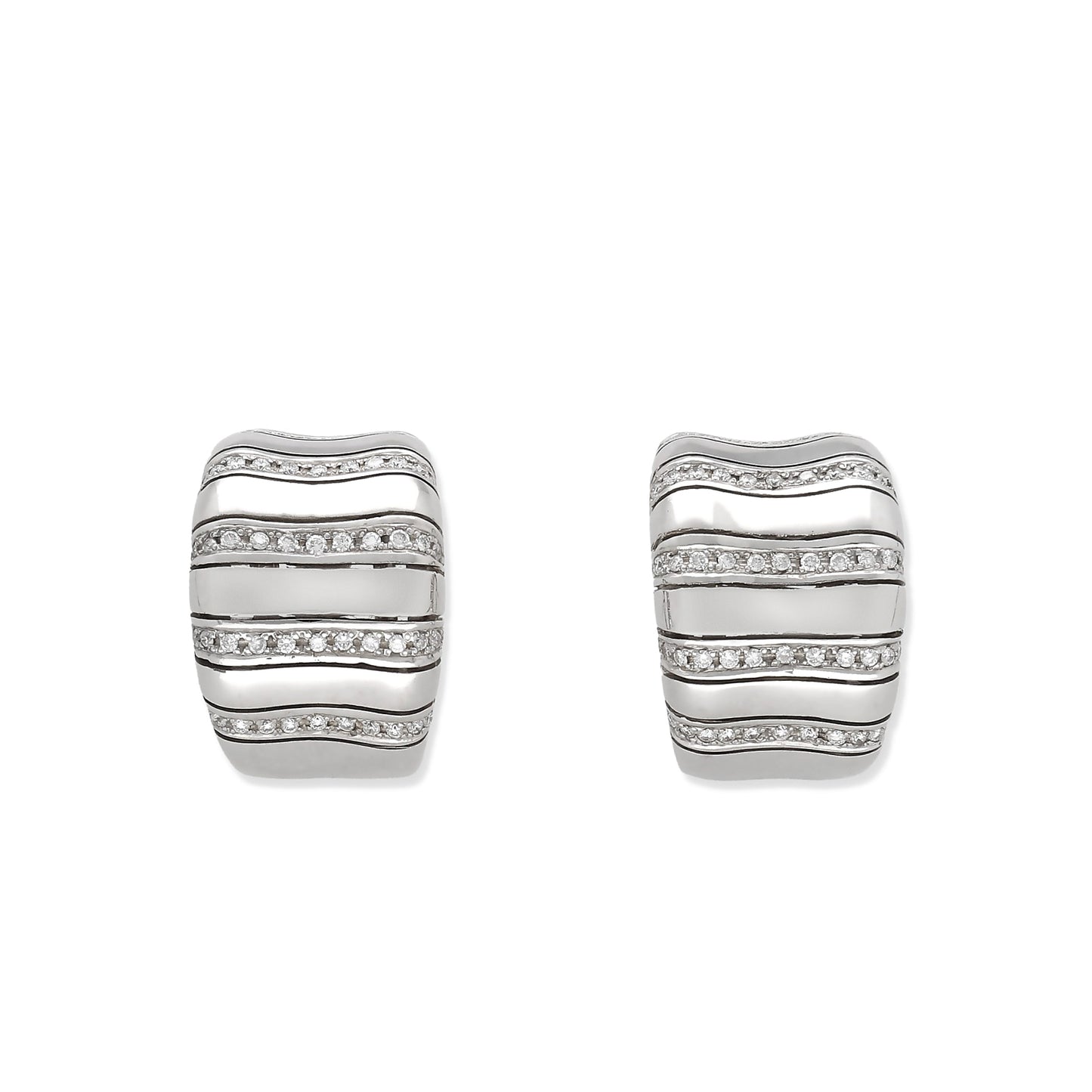 Pendientes Anthea Oro Blanco 18k y Diamantes Naturales